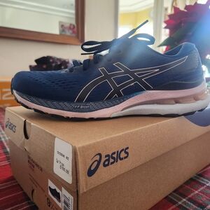 ASICS Women's Navy and Pink Athletic Shoes